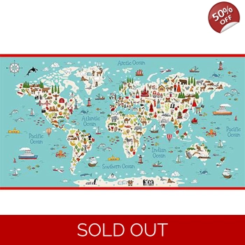 Makower - Around the World - World Map Panel